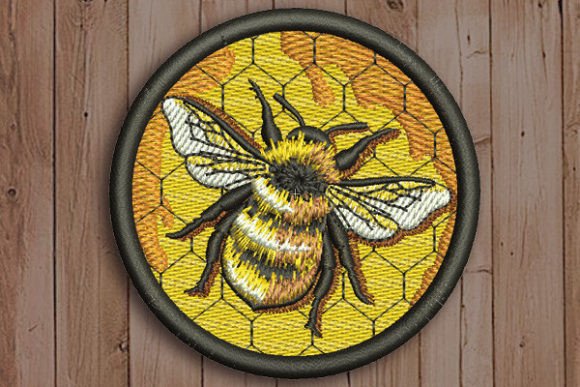 Bee in Circle Embroidery Design Review