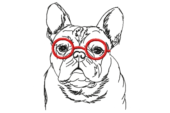Bulldog with Glasses Embroidery Review
