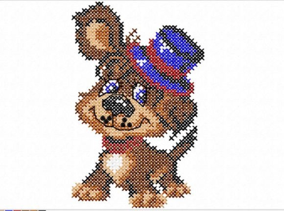 Dog in a Hat Cross Stitch for Handmade Gifts