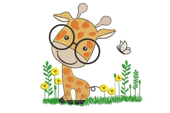 Giraffe Cub Embroidery Review for Boutique Apparel