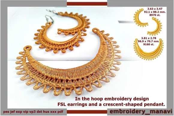 ITH FSL Earrings Crescent Shaped Pendant Review